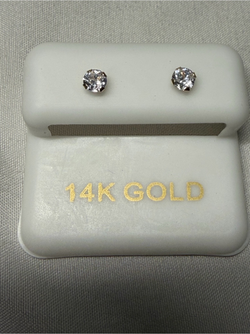 14K Gold Stud .5 kt Moissanite Earrings